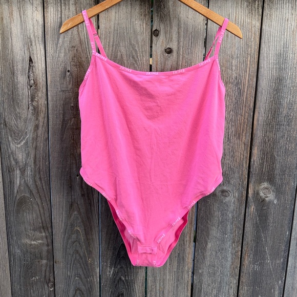 SKIMS COTTON LOGO BODYSUIT PINK SIZE 4X - Picture 8 of 11